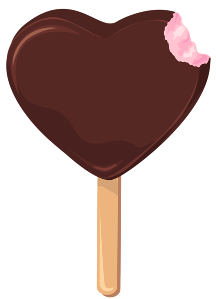 This png image - Heart Ice Cream Stick PNG Clipart, is available for free download