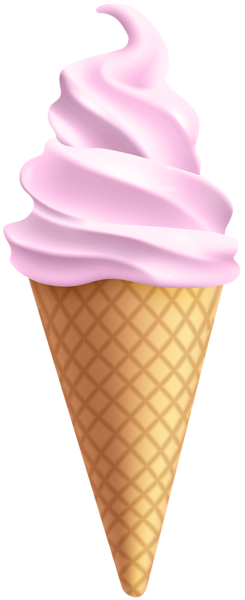 This png image - Ice Cream Cone Pink PNG Clipart, is available for free download