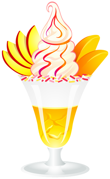 This png image - Ice Cream Sundae with Peaches PNG Clip Artt Image, is available for free download
