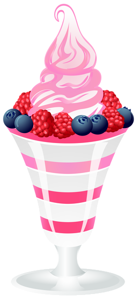 This png image - Ice Cream Sundae with Raspberries and Blackberries PNG Clip Artt Image, is available for free download