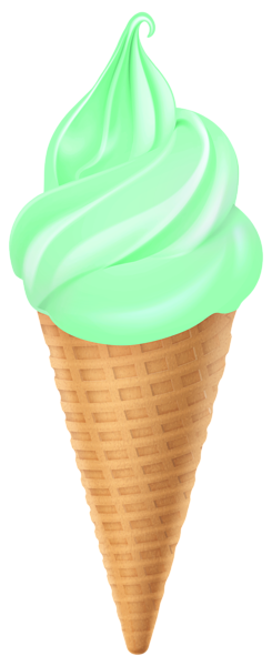 This png image - Mint Ice Cream Cone PNG Transparent Clipart, is available for free download
