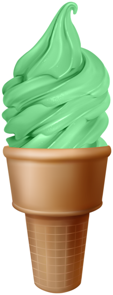 This png image - Mint Ice Cream in Waffle Cone PNG Clipart, is available for free download