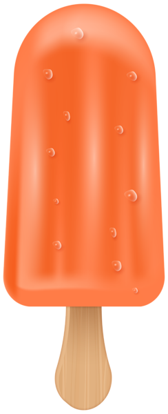This png image - Orange Popsicle Ice Cream PNG Transparent Clipart, is available for free download