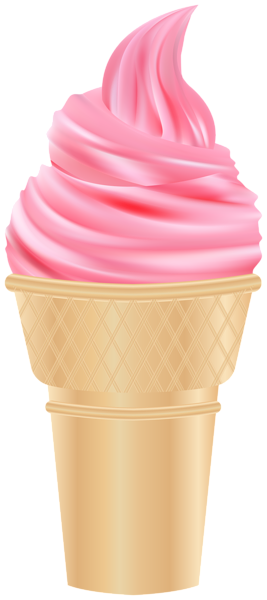 This png image - Pink Ice Cream Cone, is available for free download