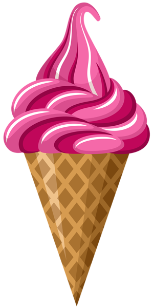 This png image - Pink Ice Cream Cone PNG Clip Art Image, is available for free download