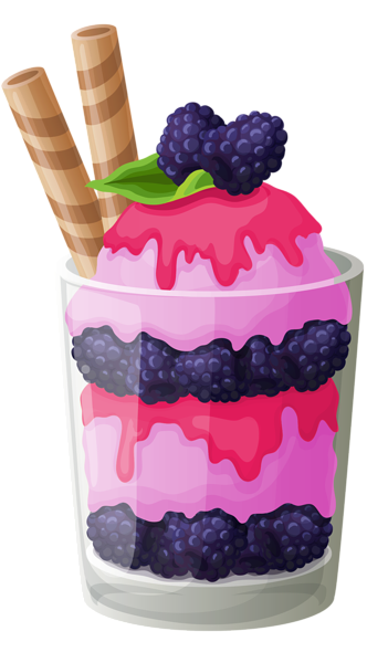 This png image - Pink Ice Cream Cup with Blackberry PNG Clipart, is available for free download