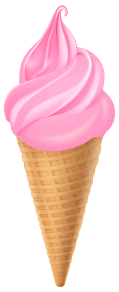 This png image - Strawberry Ice Cream Cone PNG Transparent Clipart, is available for free download