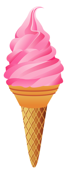 This png image - Transparent Strawberry Ice Cream Cone Picture, is available for free download