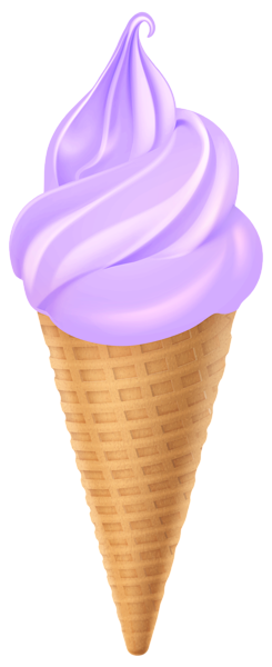 This png image - Violet Ice Cream Cone PNG Transparent Clipart, is available for free download