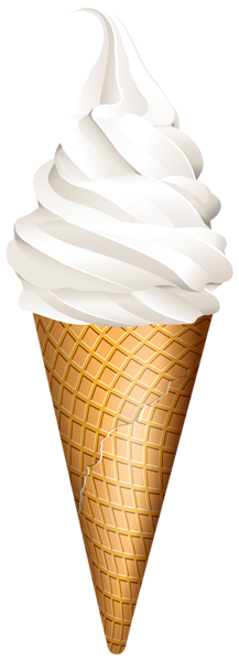 This png image - White Ice Cream in Cone PNG Clipart, is available for free download