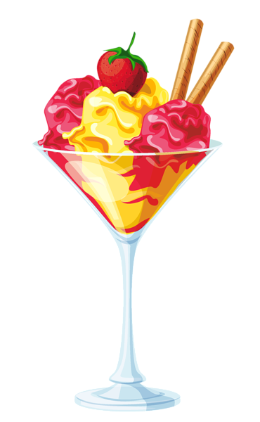 This png image - Yellow Red Ice Cream Sundae Transparent Picture, is available for free download