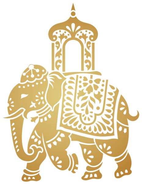 This png image - Decorative Indian Elephant Transparent Clip Art Image, is available for free download