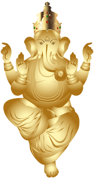 This png image - Ganesha Gold PNG Clip Art Image, is available for free download