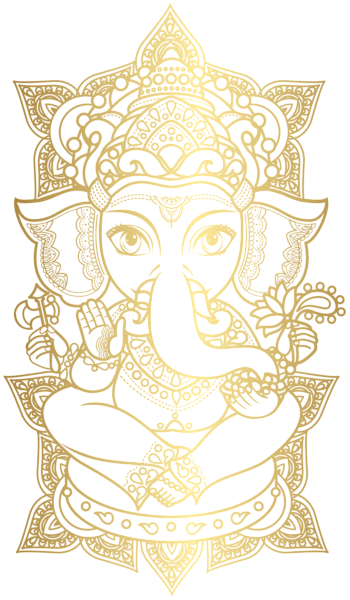 This png image - Gold Ganesha PNG Clip Art Image, is available for free download