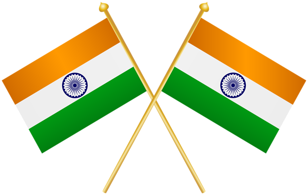 This png image - Two Crossed India Flags PNG Clipart, is available for free download