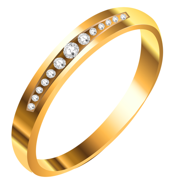 This png image - Gold Ring with Diamonds PNG Clipart, is available for free download