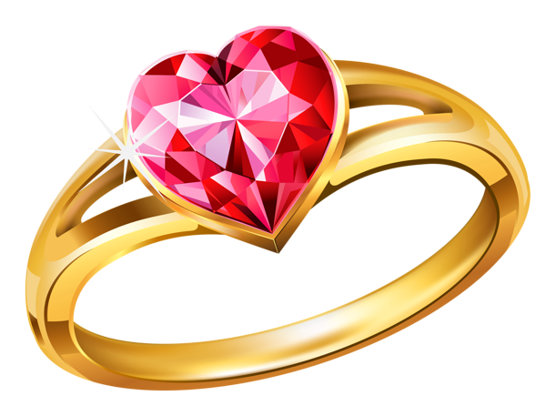 This png image - Gold Ring with Pink Diamond Heart PNG Clipart, is available for free download
