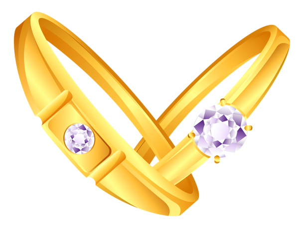 This png image - Golden Rings with Diamonds PNG Clipart, is available for free download