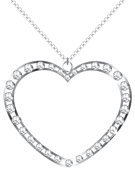 This png image - Silver Heart with Diamonds Transparent Picture, is available for free download