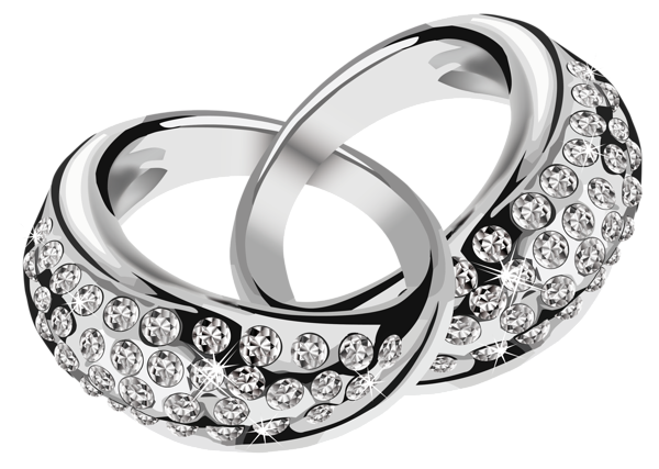 This png image - Silver Rings with Diamonds PNG Clipart Picture, is available for free download