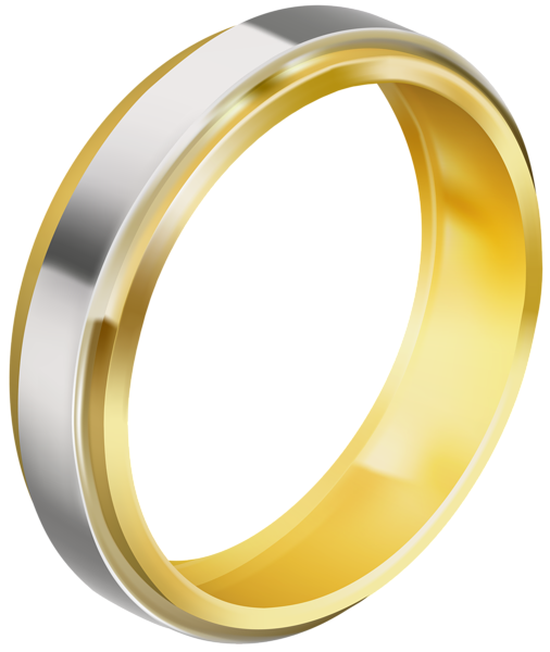 This png image - Silver and Gold Wedding Ring PNG Clip Art Image, is available for free download
