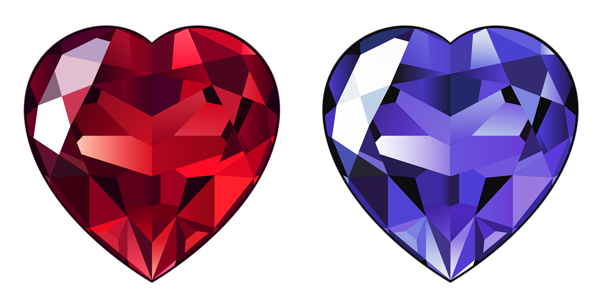 This png image - Transparent Diamond Hearts PNG Clipart, is available for free download