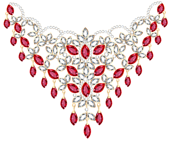This png image - Transparent Diamond and Ruby Necklace PNG Clipart, is available for free download