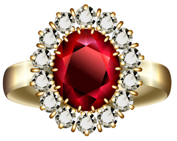 This png image - Transparent Diamond and Ruby Ring PNG Clipart, is available for free download