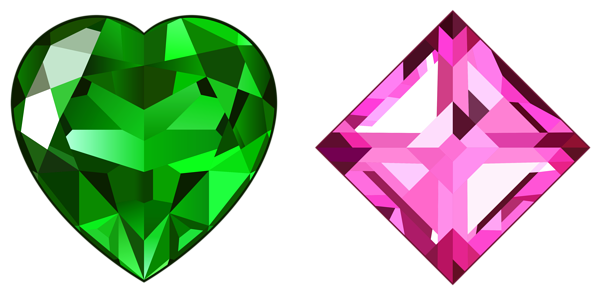 This png image - Transparent Green and Pink Diamonds PNG Clipart, is available for free download