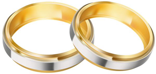 This png image - Two Wedding Rings Clipart Image, is available for free download