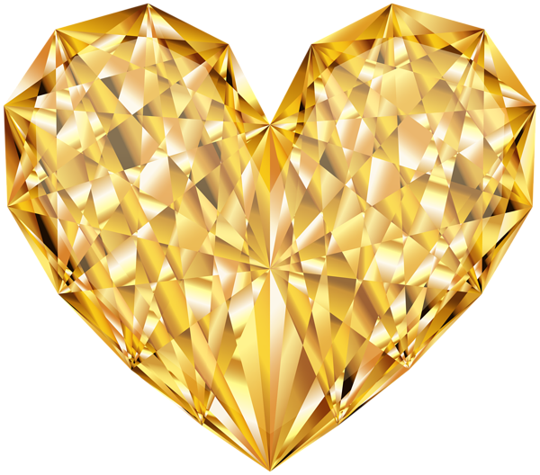 This png image - Yellow Brilliant Heart Clip Art Image, is available for free download