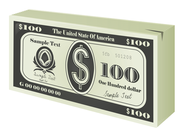 This png image - 100 Bucks Wad PNG Clipart, is available for free download