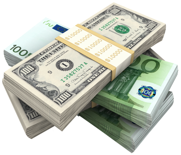 This png image - Bundles Of Dollars and Euro PNG Clipart Picture, is available for free download
