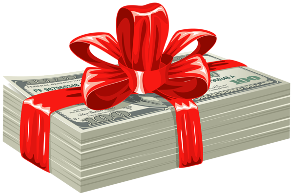 This png image - Dollars Gift PNG Clipart, is available for free download