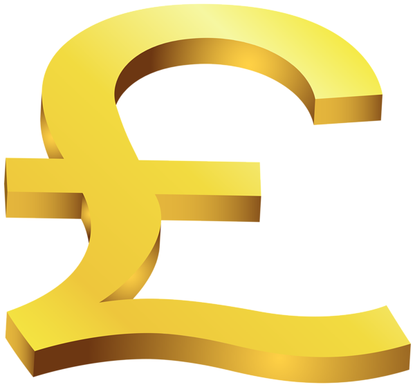 This png image - Gold British Pound Transparent PNG Clip Art Image, is available for free download