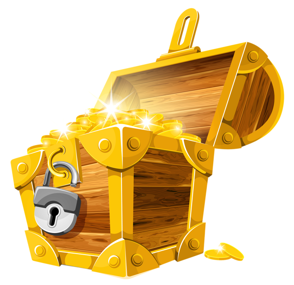 This png image - Gold Coins Treasure Chest PNG Clipart Picture, is available for free download