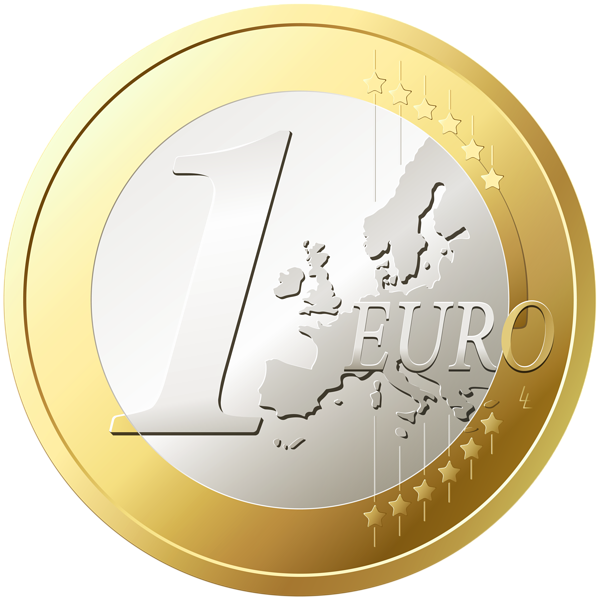 This png image - One Euro PNG Transparent Clip Art, is available for free download