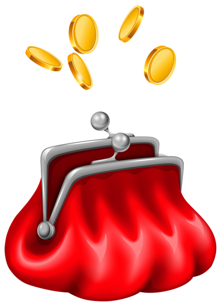 This png image - Purse with Coins Clipart, is available for free download