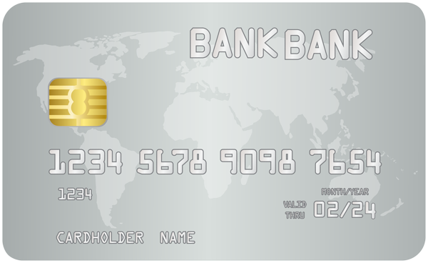 Silver Bank Card PNG Clipart | Gallery Yopriceville - High-Quality Free ...