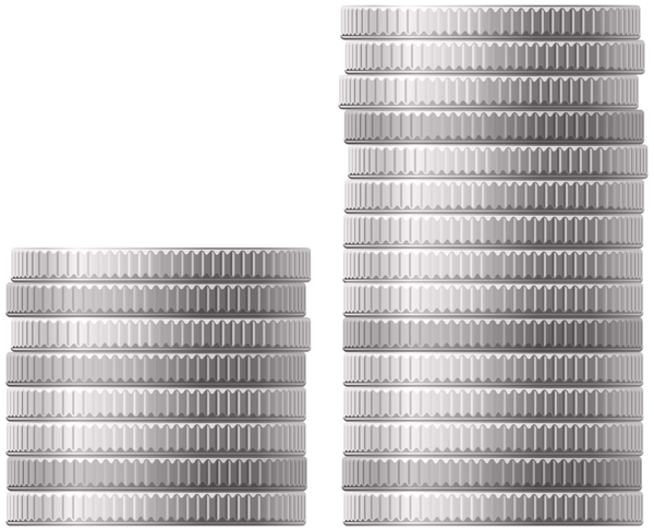 This png image - Silver Coins Transparent PNG Clipart, is available for free download
