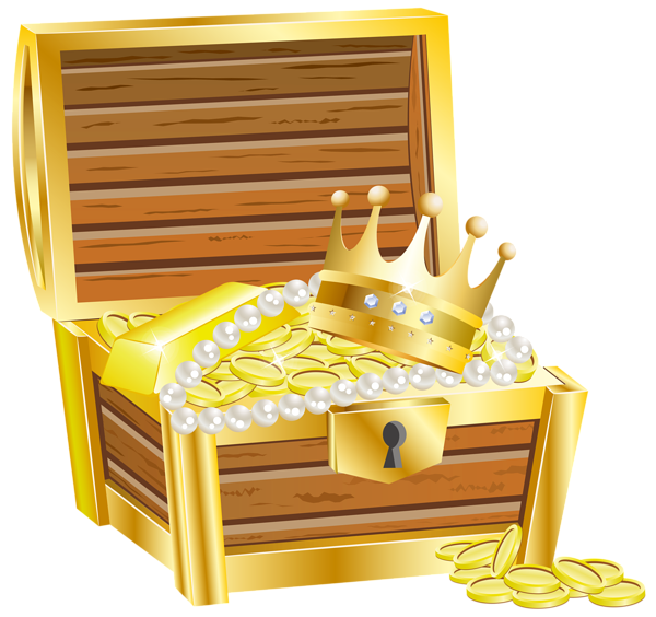 This png image - Treasure Chest with Gold Transparent PNG Clip Art Image, is available for free download