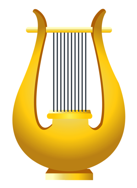 This png image - Gold Harp PNG Clipart Picture, is available for free download