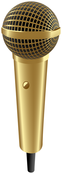 This png image - Gold Microphone Transparent Image, is available for free download