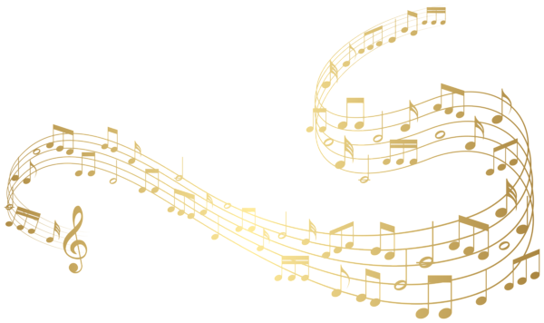This png image - Gold Music Notes Clipart Image, is available for free download