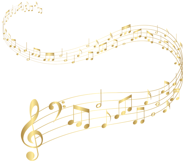 This png image - Gold Music Notes PNG Clipart, is available for free download