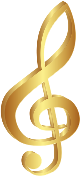 This png image - Gold Treble Clef Transparent PNG Image, is available for free download