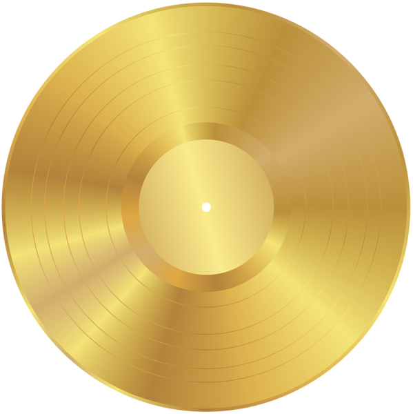 This png image - Gold Vinyl Record PNG Clip Art Image, is available for free download