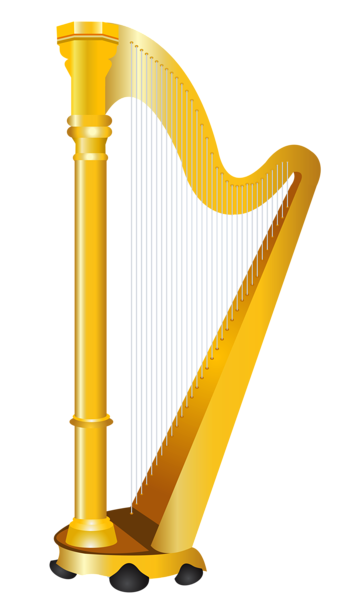 This png image - Golden Harp PNG Clipart Picture, is available for free download