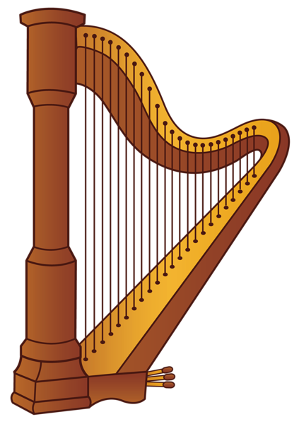 This png image - Harp PNG Clipart Picture, is available for free download