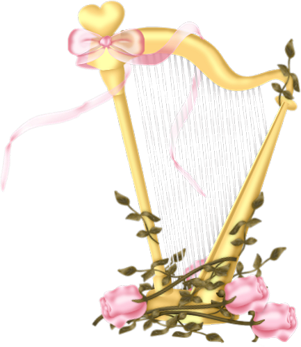 This png image - Harp with Pink Ribbon Clipart, is available for free download